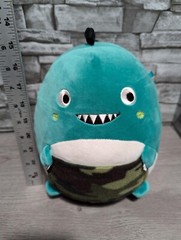 9″ Teal Blue Plush Fat Chubby Dinosaur Dragon Stuffed Animal Pillow Monster Toy