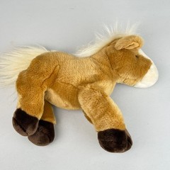 Aurora Horse Pony Toy Plush Tan White Blonde Stuffed Animal 12 Inch