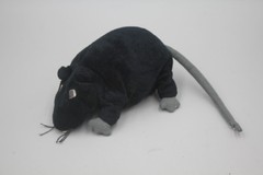 IKEA Gosig Ratta Black Rat 9″ Plush Stuffed Animal Rodent Mouse Tush Tags Cut
