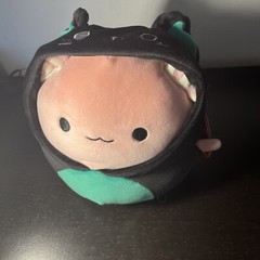 Squishmallows 8″ Archie Axolotl in Cleo Black Cat Costume Halloween Plush NEW