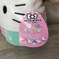 Squishmallow Sanrio Hello Kitty Cat 8″ Plush Stuffed Animal Doll Teal/Green