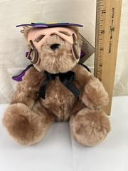 Vtg 99’ G.A.C Halloween Count Teddy Bear Stuffed 7″ Plush Dracula Costume Purple