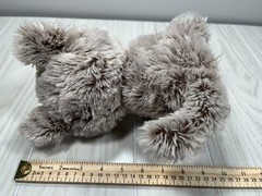Dan Dee 10″ plush cat kitten kitty taupe gray brown cream big head