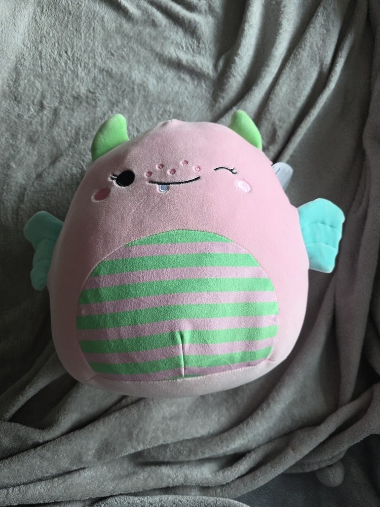 Squishmallow Easter 2025 Lilia the Sea Monster 12” Stripey Green/Pink New w/ tag