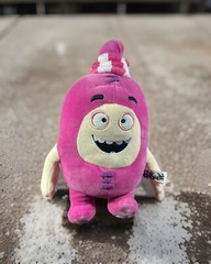 Oddbods Buddies Plush Toy Pink 12” One Animation Stuffed animal Button back