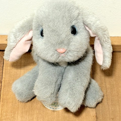 Tyco Bunny Bunnies Plush Gray 7″ Rabbit 1994 Pink Vtg Stuffed Grey