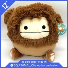Squishmallow Kellytoy Plush Limited Squad Benny The Brown Big Foot Yeti 12″ NWT