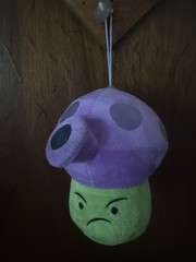 Plants vs. Zombies Plush Fume-shroom Linxin Tush 2011 Original Purple String