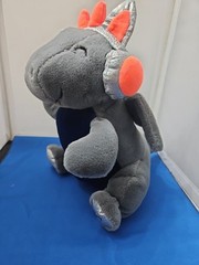 NEW FAO Schwarz DJ Glow Brights Stuffed Plush Dragon Sound & Lights Works (A181)