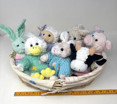 1999 CHRISHA Playful Plush Easter Basket Complete Set 7 Still Factory Attached