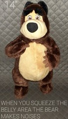 Masha And The Bear Plush 14″ Grunt Noises Stuffed Plush Animal Spin Master Doll