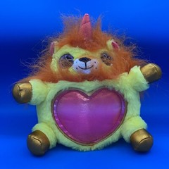 Yellow shimmer pink UNICORN Lion 10″ PLUSH Zuru inc. Wings Heart Squishable Toy