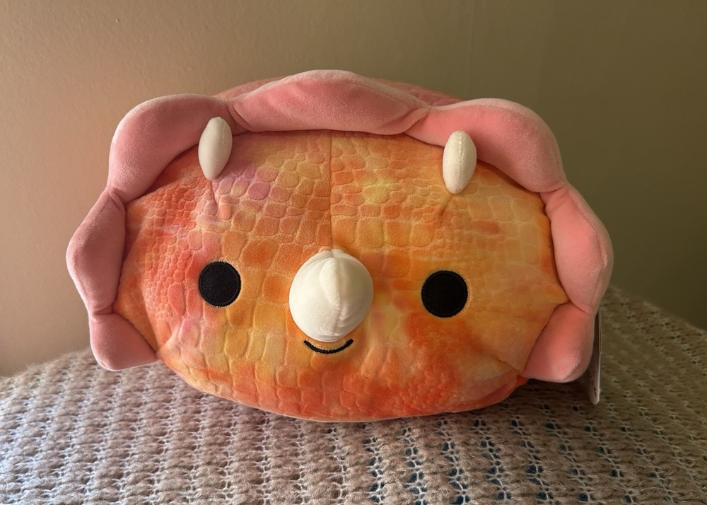 Squishmallows Stackables 12″ Trinity Tie Dye Triceratops Plush