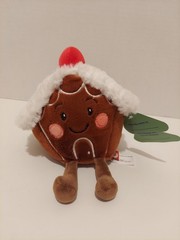 Giggle Scape Gingerbread House Plush Brown White Stuffed Animal 6″ Christmas Toy