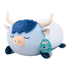 Squishmallows Sleepamallows Toro the Light Blue Highland Cow 18″ New