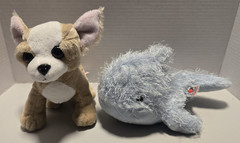 Ganz Webkinz Plush Lot of (2) – Blue Whale and Chihuahua – Pre-Owned – NO CODES