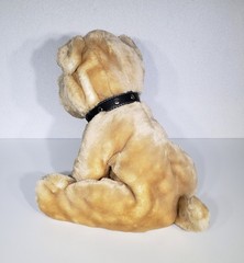 RARE Keel Toys Realistic Shar Pei Dog & Collar Wrinkles Plush Stuffed Toy 12″EUC