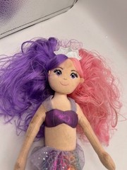 Aurora 18″ Sea Sparkles Rainbow Mermaid Sea Iris Plush Toy Purple/Pink Hair
