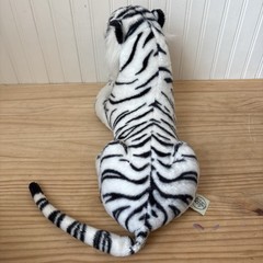 REALISTIC White Tiger Plush Blue Eyes 28” (Feet to End of Tail) Stuffed Bengal