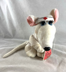 Heartline The Rat Pack 7″ Nurse Ratingale Stuffed Plush Girl Rat Vintage 1987