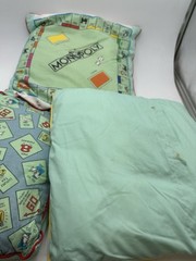8 Monopoly Handmade Throw Porch Pillows Vtg 18″ Removable Cover Board-game Theme