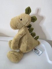 NWT Jellycat Olive Green Bashful Dinosaur Plush 11″ Stuffed Animal Dino