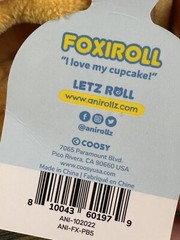 Anirollz Bakery plush Foxiroll Fox in cupcake NWT Coosy STUFFED animal Letz Roll