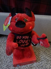 Dan Dee Red Devil Animated Plush Sings Do You Love Me Lights Up NEW