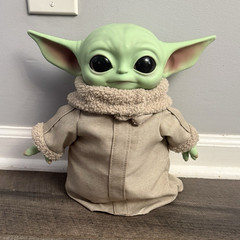 Mattel Star Wars Grogu The Child Plush Doll Small Green Beige Robe Washable