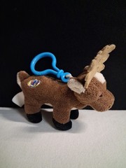 Ganz Webkinz Holiday Reindeer Kinz Klip Mini Plush Keychain Bag Clip Christmas