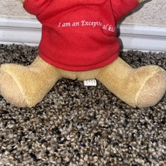 6” Curto Toy Bear Plush STUFFED Animal Beige Soft With Red Exceptional Kid Shirt