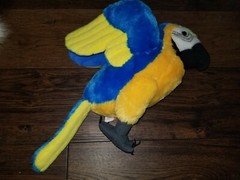 Bird Plush Macaw Parrot Blue Yellow Stuffed Animal 12” Wild Republic