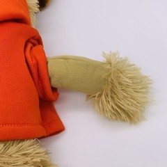 Six Flags TX Puppy Dog 10” Plush Stuffed Animal Floppy Ears Red Hoodie – Used