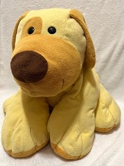 RARE Commonwealth Large Yellow & Brown Floppy Weighted Dog 30″ Plush Toy Puppy