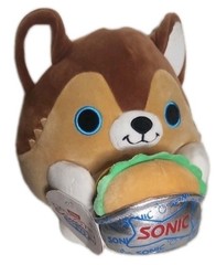 Official Zuru Brand Snackles Sonic Burger Puppy Dog Plush Size 10″ x 9″ NWT