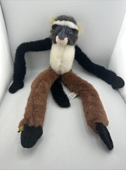 Wild Republic 1999 Hanging Monkey Hugger Black Brown Multi Color Plush
