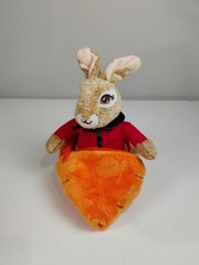 Peter Rabbit 8″ Plush Carrot Zip Up Beatrix Potter Movie Bunny Easter 2022 EUC
