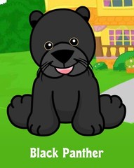 Webkinz Classic Black Panther – hm216 – Retired! – Virtual Adoption Code Only