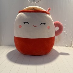 14” Squishmallow Marshina The Hot Cocoa Plush w/ Marshmallows Handle/Straw Plush