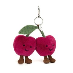 Jellycat Amuseables Cherries Bag Charm Key Chain Plush Cute Gift New with Tags