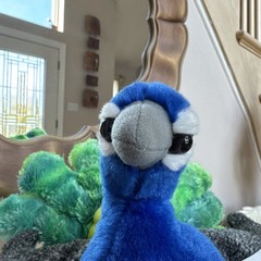 Wild Republic Peacock Plush Stuffed Animal Blue Green Realistic 2012 Cuddlekins