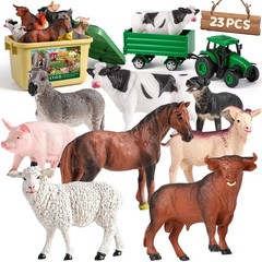 WAIIW Farm Animal Toys for Toddlers,23 PCS with Colurful