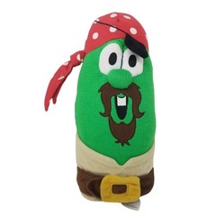 Big Idea Veggietales Larry the Cucumber Pirate Knit Stuffed Plush 11″ Tall Model