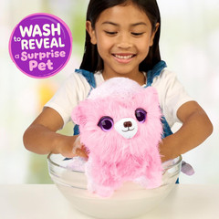 Pink Surprise Pet, Mystery Plush Toys, Stuffed Animals, Wash to Reveal 1 of 3 Re