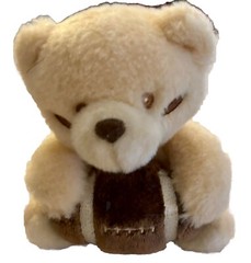 Football & Teddy Bear Plush Rattle Stuffed Animal Baby Toy Gund Starting Out 5”