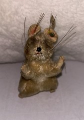 Vintage Steiff Mini Mouse Plush Stuffed Animal Button in Ear