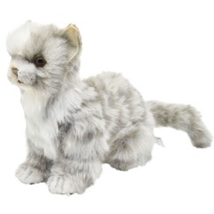 Hansa Kitten Grey/White 8-inches Plush Toy 12cm