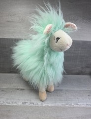 The Petting Zoo Llama Teal Aqua 16″ Plush Hairy Alpaca Llama Stuffed Animal b268