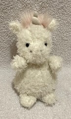 RARE Jellycat London LITTLE UNICORN Small White Pink Stuffed Animal Plush Toy 7”