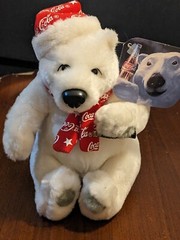 Coca-Cola Coke 1998 & 1999 Polar Bear 8″ Plush Stuffed Animals with Tags